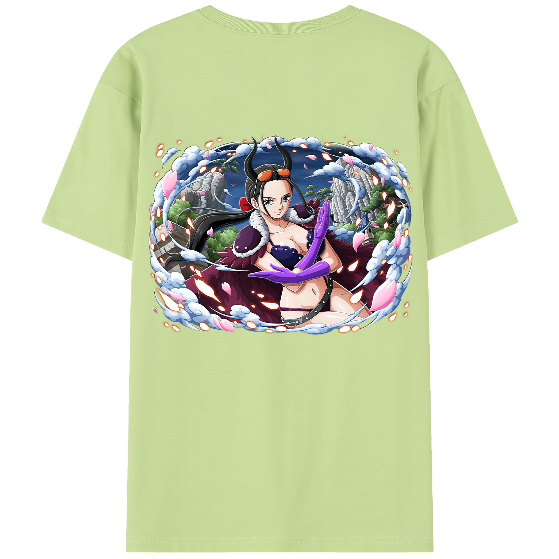 ワンピース ニコ・ロビン ONE PIECE Nico Robin 綿100％半袖Tシャツ（背面プリント）